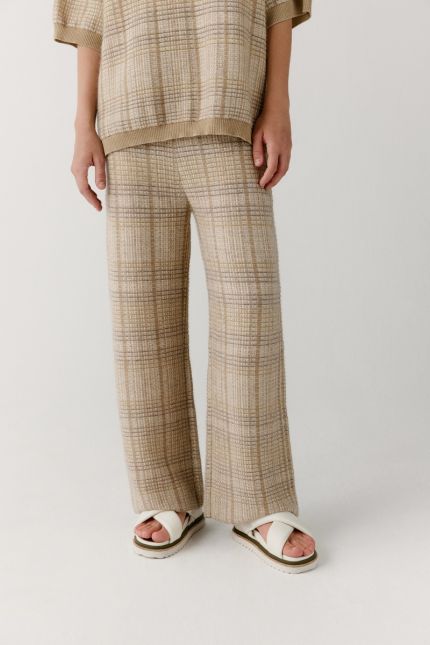 Knitted straight pants