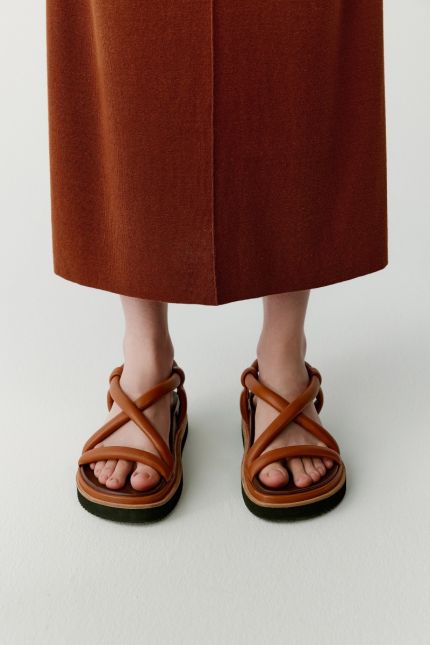 Strappy leather sandals