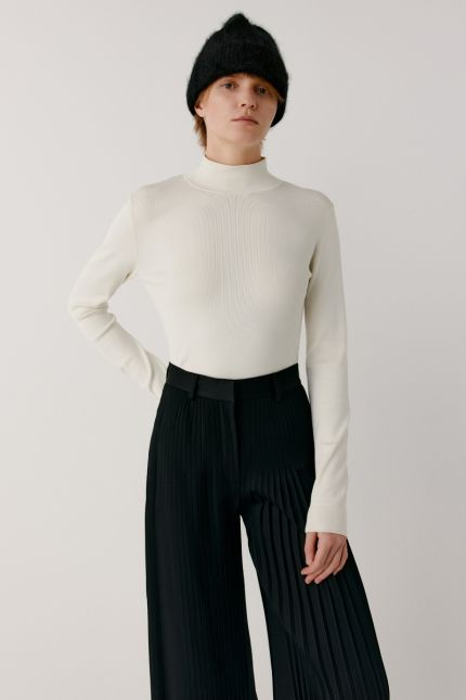 Silk turtleneck sweater