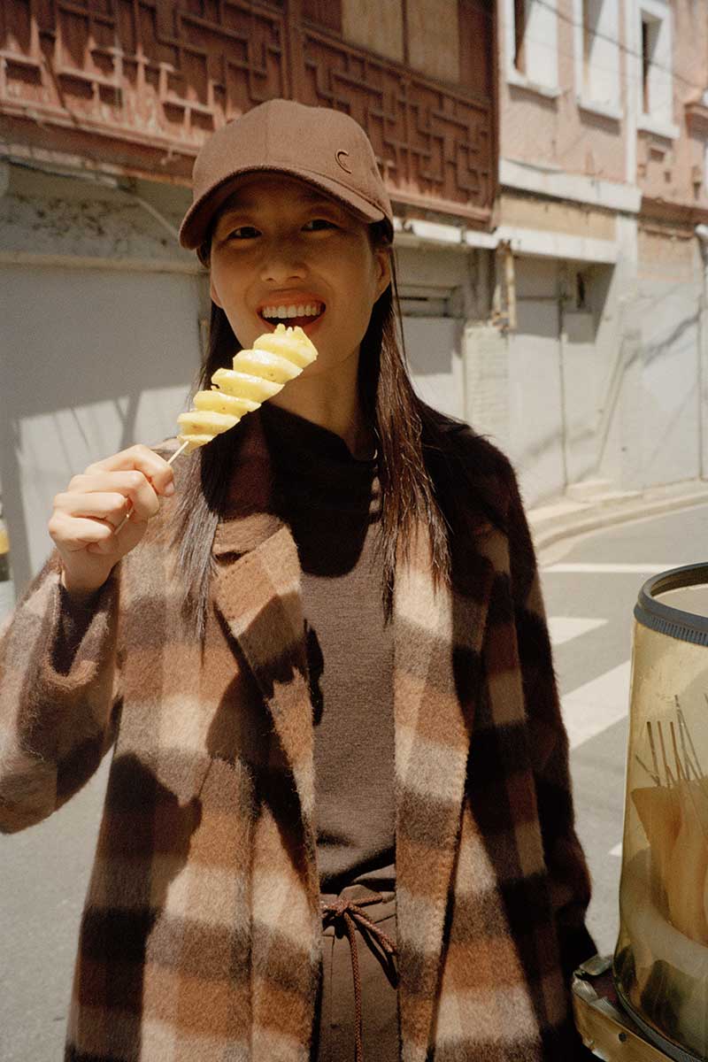 woman wearing cap