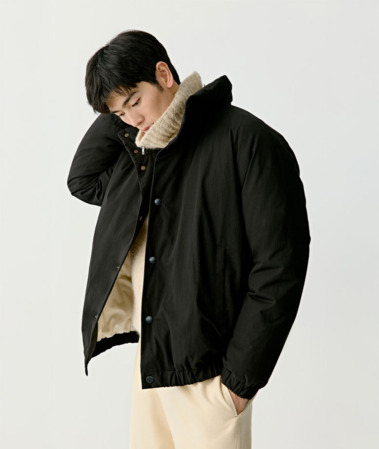 man in puffer jacket